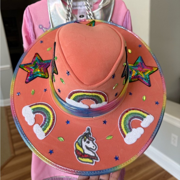 Chasing Fireflies Unicorn Cowgirl Rodeo Costume Size 8 (Includes hat) - Picture 4 of 7